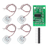 04 Pçs Célula De Carga Sensor De Peso 50kg 1 Modulo Hx711
