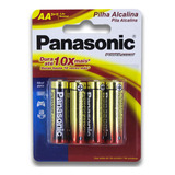 04 Pilhas Aa Alcalina Panasonic 1
