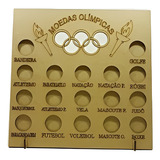 04 Quadro Coleção Moedas Olimpíadas 23 5x4x24 5 Mdf