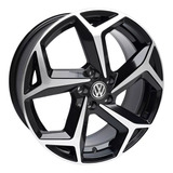 04 Rodas Do Polo R line Europeu Aro 18 Preta Diamantada