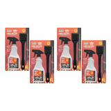 04 Un Kit Limpa Grelhas Com Escova De Aço Prime Grill 500ml