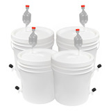 04 Unidades Balde Fermentador 10 L Kit Completo Cervejeiro
