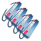 04pçs Fonte Blindada Automátic P/ Fita Led Ip67 200w 12v 16a