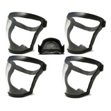 04x Máscaras Proteção Facial Total Transparente Epi P Olhos