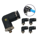 05 Conexão Pneumática Cotovelo Tubo 6mm X Rosca M5 Bsp Oring