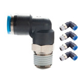 05 Conexões Pneumáticas Cotovelo 08mm Rosca 1 4 Npt