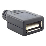 05 Peças Conector Plug Usb Fêmea Para Solda Pronta Entrega 