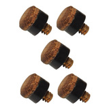 05 Ponteiras Rosca Couro 11 Mm Taco Bilhar Sinuca Com Rosca