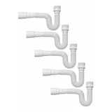05 Sifão Sanfonado Ajustável Tubo Multiuso Universal P Tigre Cor Branco