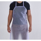 05 Un Avental Vinil Pvc Transparente Com Tiras Para Cozinha