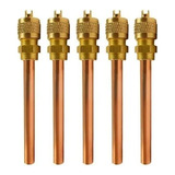 05 Válvula Serviço Schrader 1 4 100mm Cobre Refrigeração