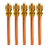 05 Válvula Serviço Schrader 1 4 100mm Cobre Refrigeração