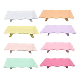06 Bandejas Frisada Retang 26x15 Cerâmica escolha Sua Cor