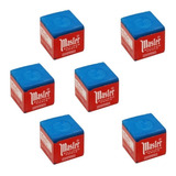 06 Giz Azul Importado Ponta Taco Bilhar Sinuca Snooker