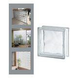 06 Unidades Novos Tijolo Bloco De Vidro Transparente 19 X 19