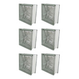 06 Unidades Tijolo Bloco De Vidro Transp 19 X 19 Sevesblock