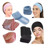 06 Uns Faixa Cabelo Atoalhada Facial P Cabeça E Maquiagem