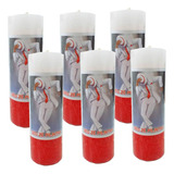 06 Velas De 7 Dias Zé Pilintra Vermelha E Branca 260gr