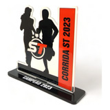 08 Troféus Personalizados Em Acrílico 10x10cm