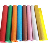 08 Folhas Eva Com Glitter 40x24 Artesanato Escolar Papelaria