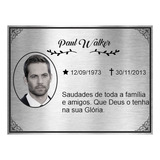 09 Un Placa Túmulo Em Aço Inox Jazigo Sepultura Lápide 15x20