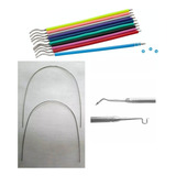 1.000 Borrachinhas Aparelho + Aplicador De Metal + 2 Fios