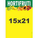 1.000 Cartaz Hortifruti Feira Supermercado Placa A5 15x21cm