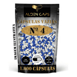 1 000 Cápsulas Vazias De Gelatina Azul E Branca N 4 100mg 