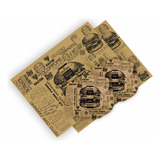 1 000 Folhas Papel Acoplado Pardo Para Hambúrguer N 02 33×38