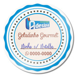 1 000 Rótulos Adesivos 3x3cm Dindin Geladinho Sacole