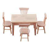 1 12 Casa De Bonecas Mini Mesa E Cadeira Conjunto Móveis