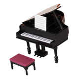 1 12 Casa De Bonecas Mini Piano Grande Instrumento Musical