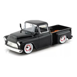 1 24 Jada Chevy Stepside 55 Preta Marta Rocha Barateirominis