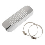 1 2x Bom Tubo Oval Perfurado Protetor De Calor Capa Exaustão