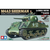1/35 Us Medium Tank M4a3 Sherman W/single Motor Tamiya