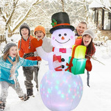 1 5m Inflável De Boneco Neve Natal Decoração Brilh