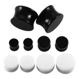 1 Alargador Piercing Plug De Acrílico Preto Ou Branco