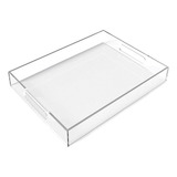 1 Bandeja Lisa Acrílica Transparente Com 30 X 20 X 5 Cm