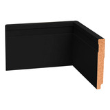 1 Barra Rodapé Mdf 10cm Preto Ultra Resistente A Umidade