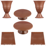 1 Boleira 26cm + 1 Boleira 20cm + 2 Vaso Real + 2 Bandeja
