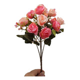 1 Buquê Flor Artificial Rosa P/decoração Casamento Linda