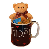 1 Canecas Personalizadas Para Presente + Chocolate + Ursinho