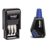 1 Carimbo Datador Trodat 4850 Com O Texto Pago+ 1 Tinta Azul