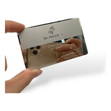 1 Cartão De Visita Aço Inox Super Luxo-cartão Visita Metal