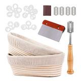 1 Conjunto De Cesta Oval De Prova De Pão Banneton, Tigela De
