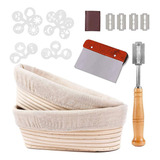 1 Conjunto De Cesta Oval De Prova De Pão Banneton, Tigela De