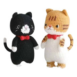 1 Gato Meia-noite Ou Vegas Crochê Pet Amigurumi Decoração