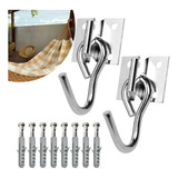 1 Kit Gancho De Rede Aço Reforçado 250kg C/ Parafuso Bucha