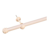 1 Kit Varão De Cortina Simples 2 Metros 19mm Cores Cor Bege
