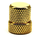 1 Knob Duplo Metal Concentrico Dourado